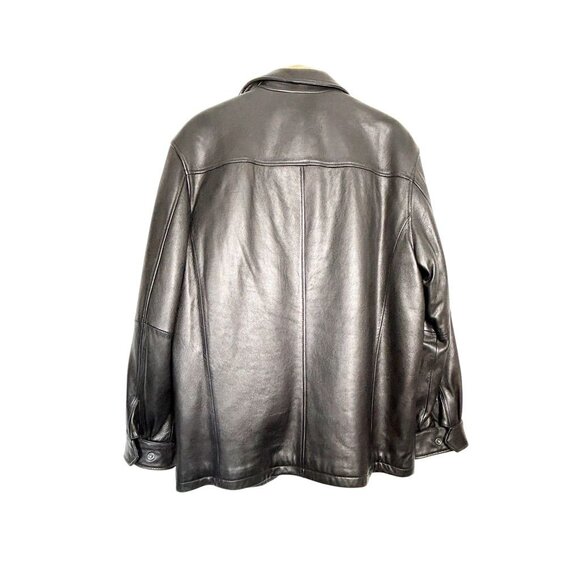 Jos. A. Bank Men’s Signature Collection Leather Jacket w/ Liner in Black - Sz L - Picture 2 of 10